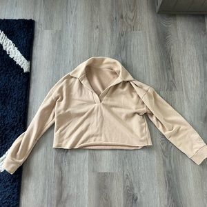 Vuori Cropped Collared Sweater